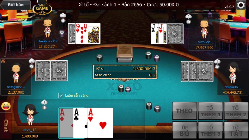 Xì tố - Game đánh bài siêu hấp dẫn